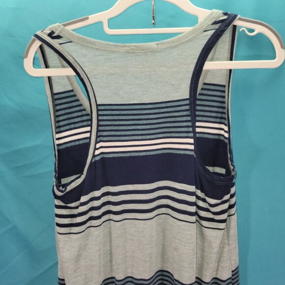 Marine Layer Womens Striped Maxi Dress Blue & Gray Size L - Picture 7 of 8